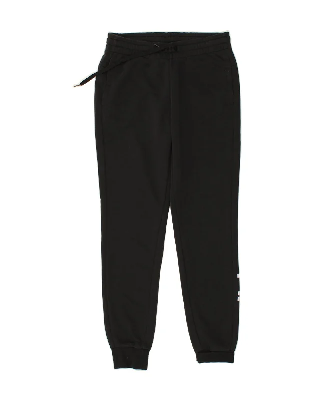 ADIDAS Womens Graphic Tracksuit Trousers Joggers UK 8/10 Small Black