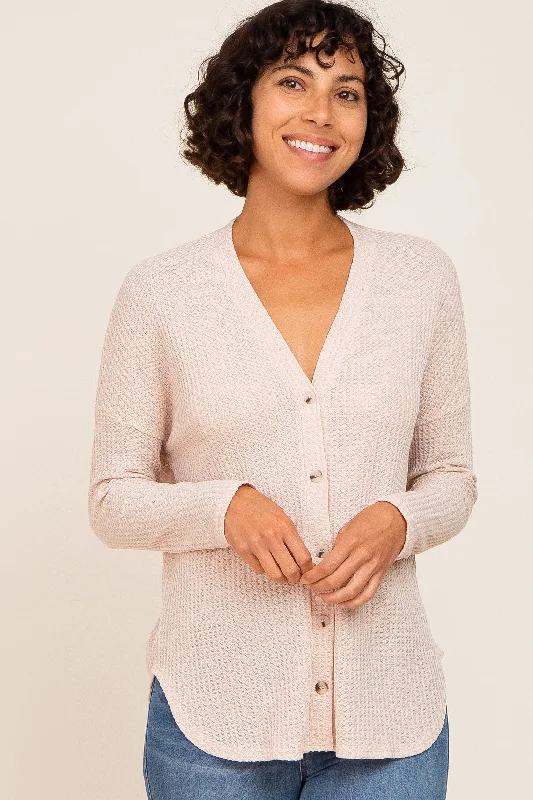 beige-waffle-knit-button-down-maternity-top-1