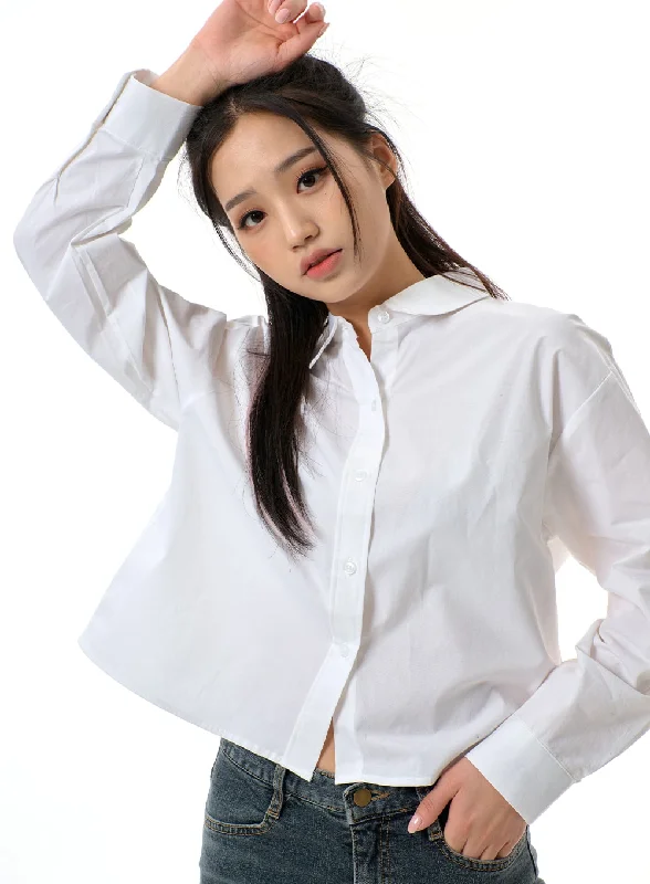 Cropped Button Shirt BJ313