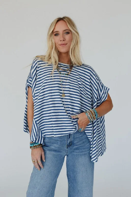 French Riviera Striped Top - Blue