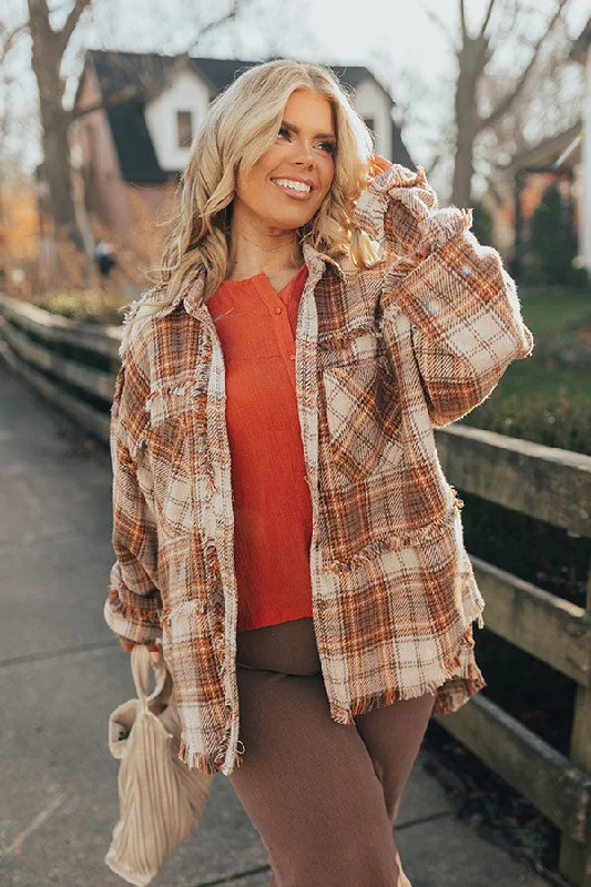 Harvest Cheer Plaid Jacket In Birch