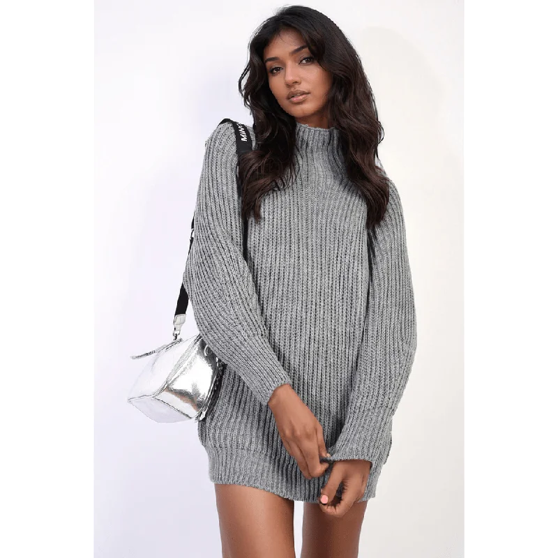 knitted-turtleneck-mini-dress