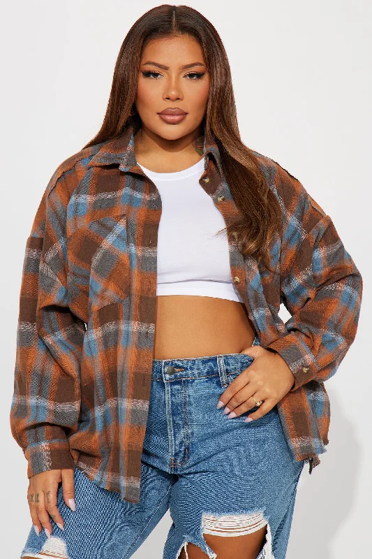 leilani-plaid-shirt-brown-combo