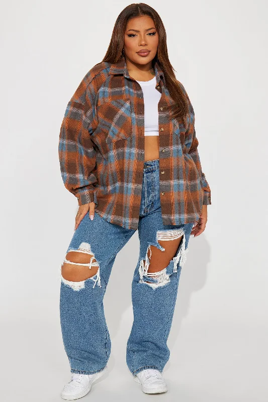 leilani-plaid-shirt-brown-combo