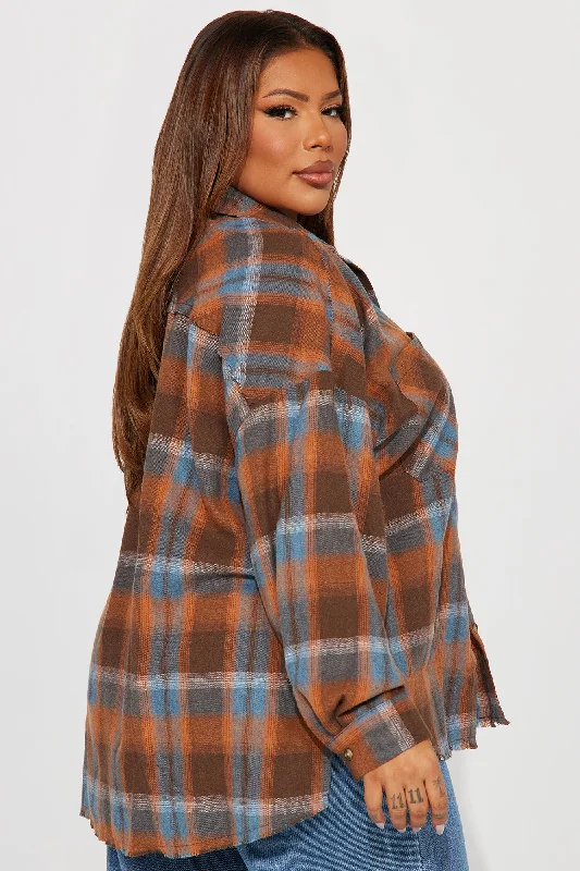 leilani-plaid-shirt-brown-combo