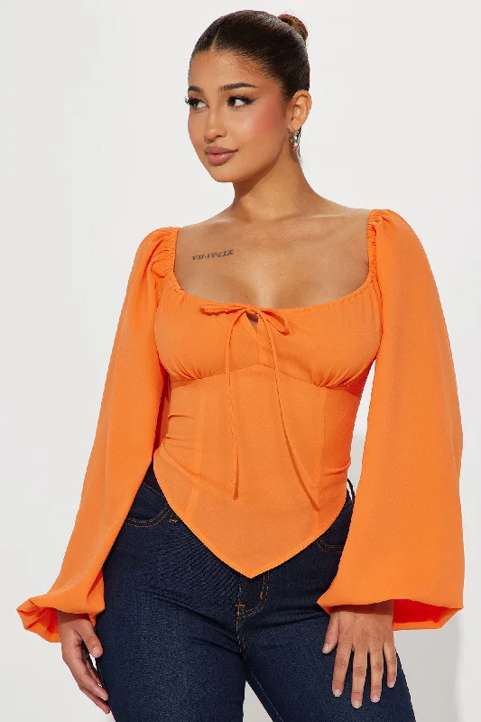 Myrte Blouse Top - Orange