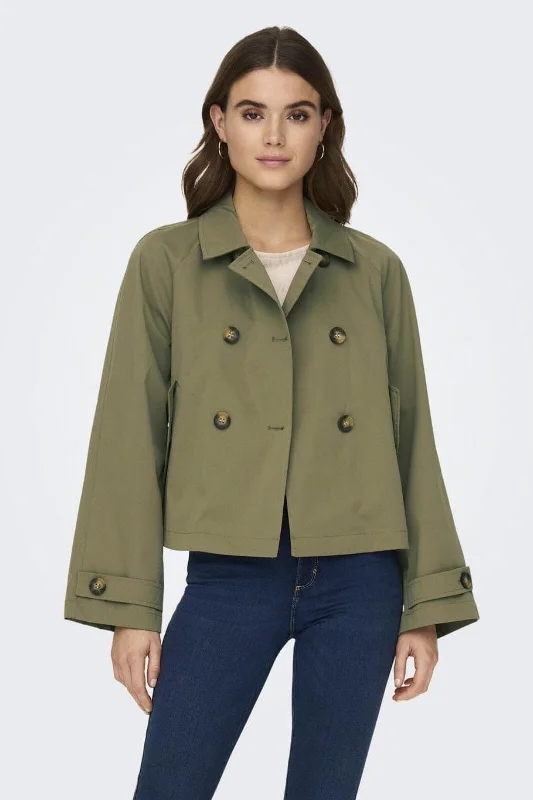 Only - Onlapril Short Trenchcoat - 4166133 Aloe