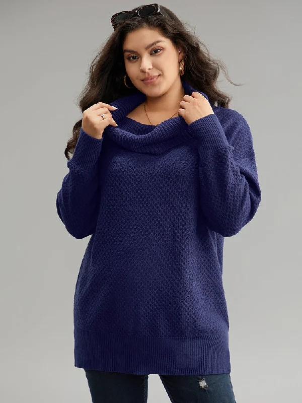 solid-turtle-neck-split-side-pullover