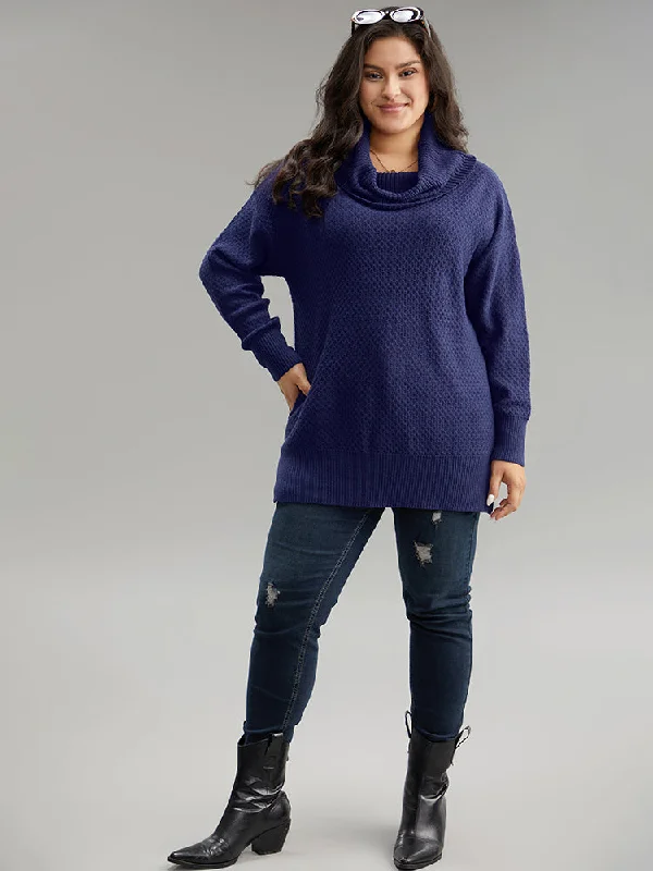 solid-turtle-neck-split-side-pullover