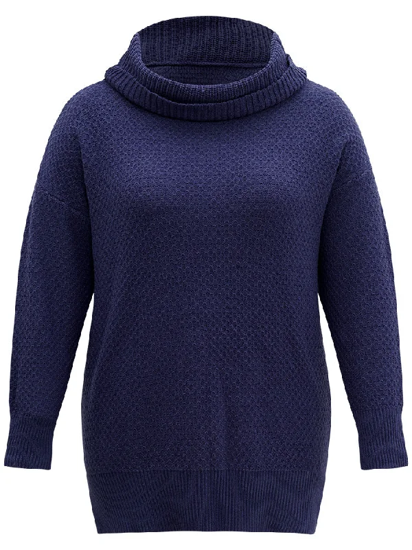 solid-turtle-neck-split-side-pullover