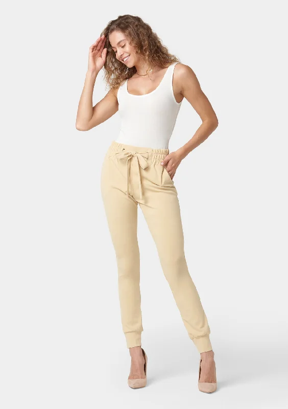 Tall Tianna Tie Waist Crepe Joggers